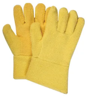 National Safety Apparel Large 12" Yellow 20 Ounce Kevlar Terrybest Terry Cloth Reversed Wool Lined Heat Resistant Gloves With Kevlar Terry Cuff