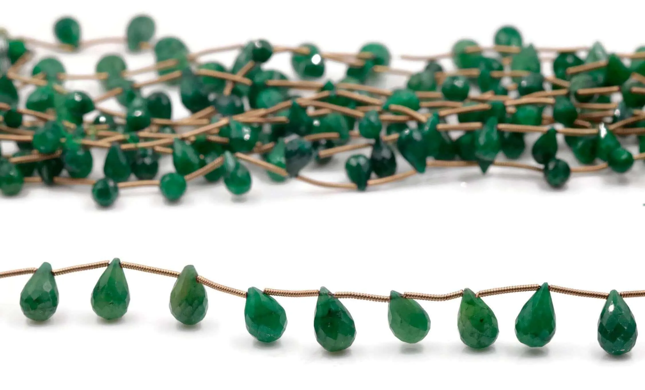 Natural Emerald Necklace Green Emerald Necklace Emerald Beads Green Gemstone beads Emerald stone beads Briolette SKU: 6143149