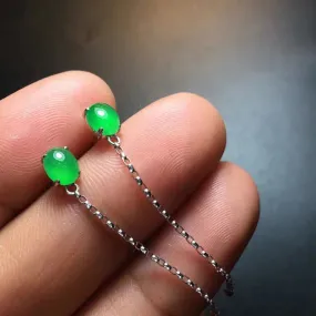 Natural Jade Earrings Jadeite Earrings NEG61