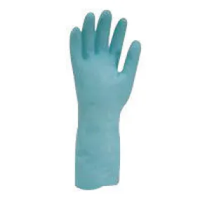 North by Honeywell Size 7 Blue 13" Flock Lined 15 mil Unsupported Nitrile Chemical Resistant Gloves With Embossed Grip Finish