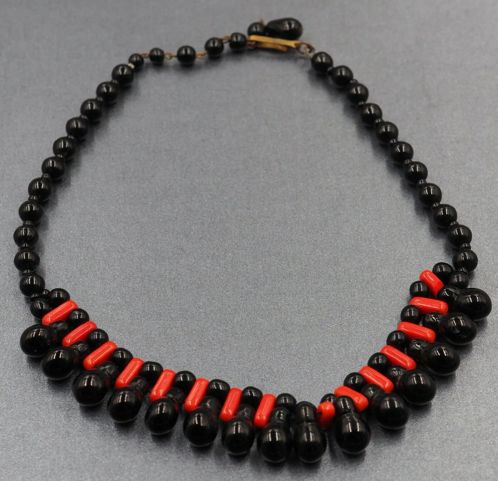 Onyx & Coral Necklace