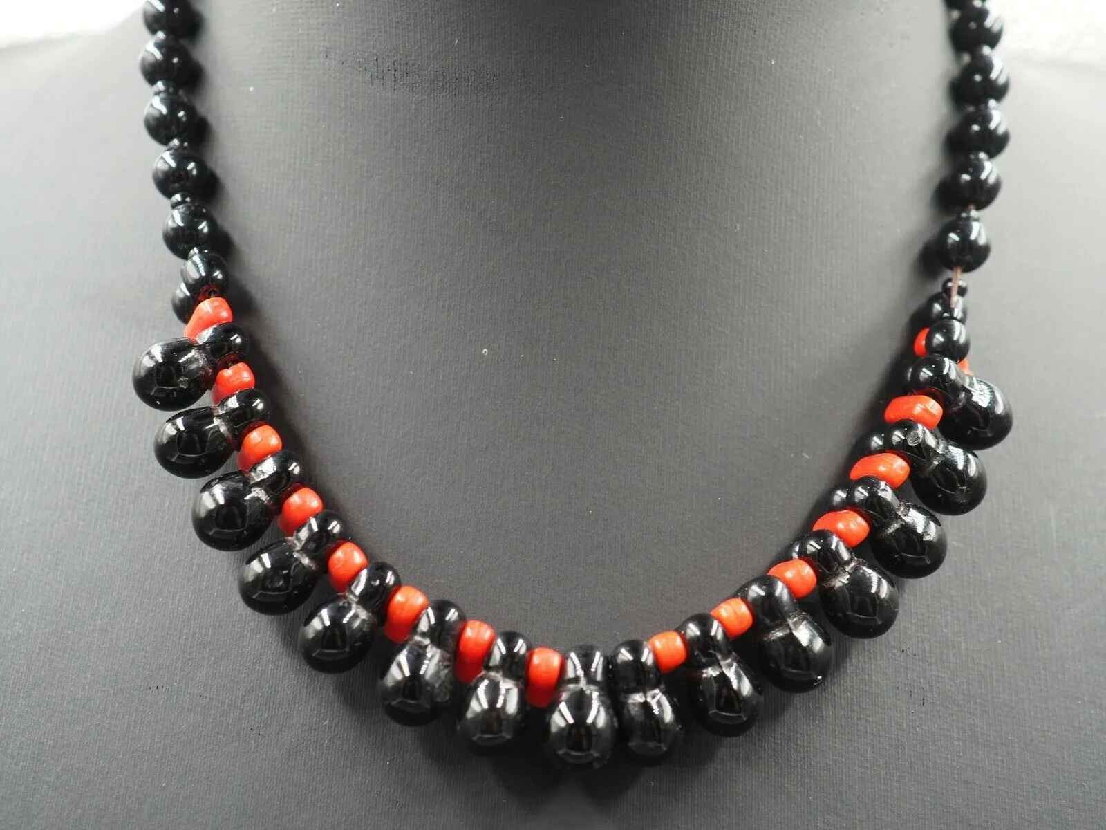 Onyx & Coral Necklace