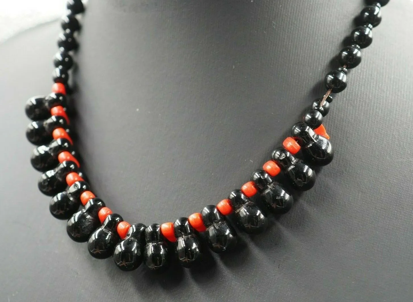 Onyx & Coral Necklace
