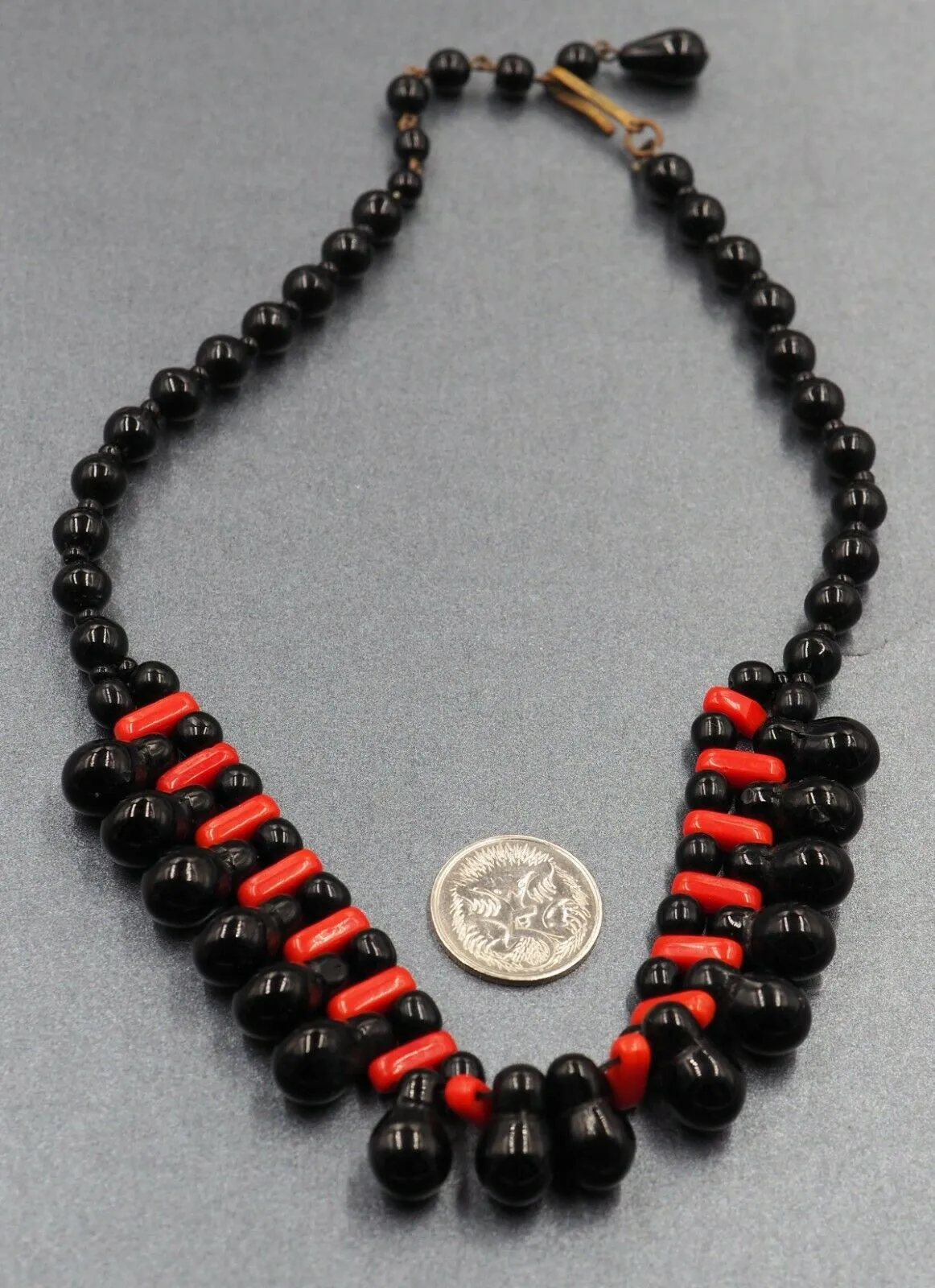 Onyx & Coral Necklace