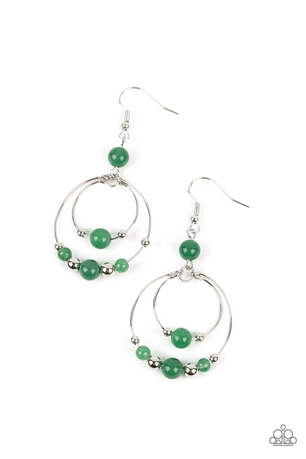 Open Door Jewelry - Eco Eden - Green Earrings - Paparazzi Accessories