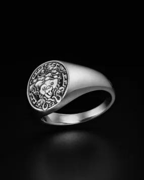 Owsley Bearsace: Grateful Dead Sterling Silver Ring