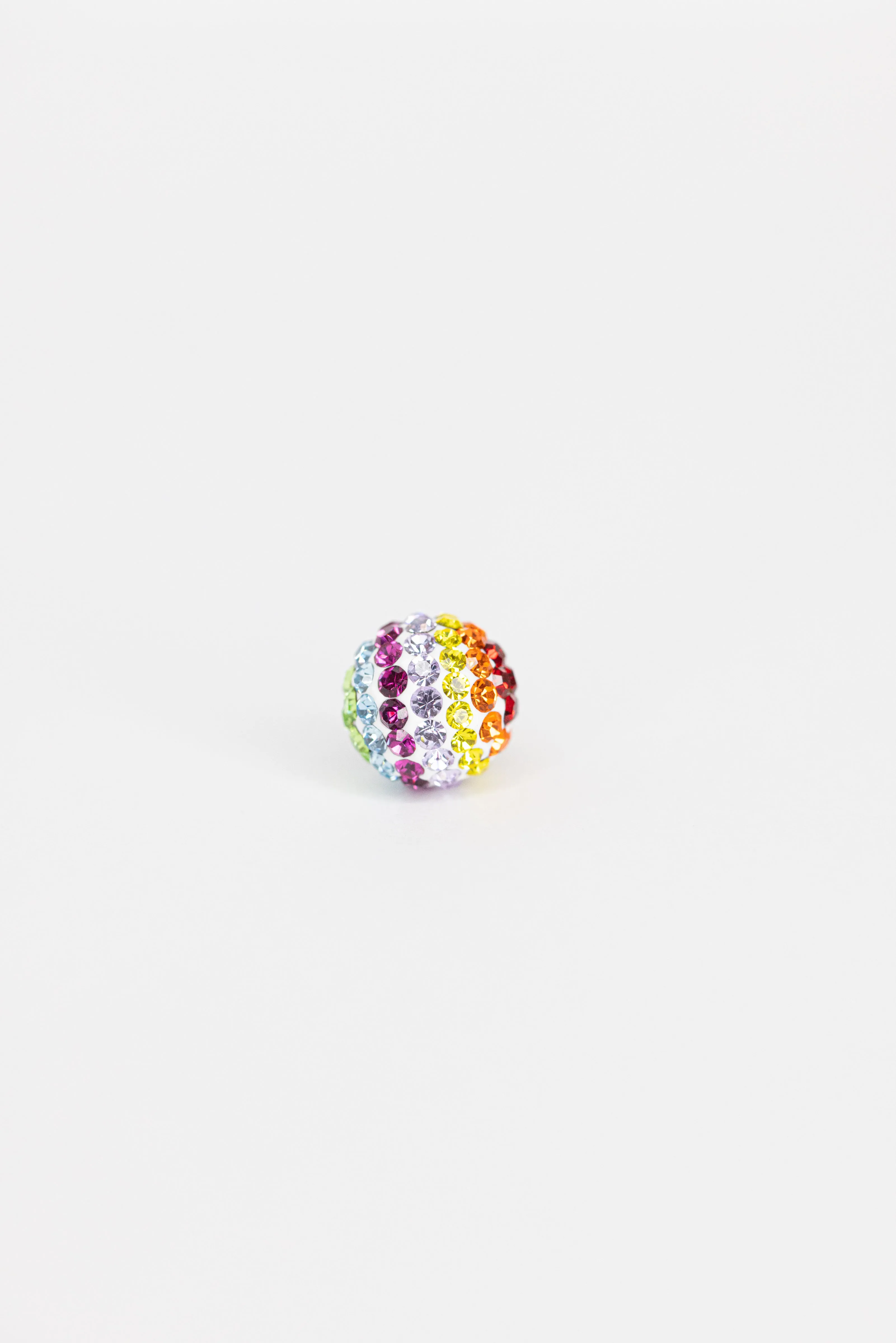Pastel Disco Ball Crystal Sterling Silver Earrings