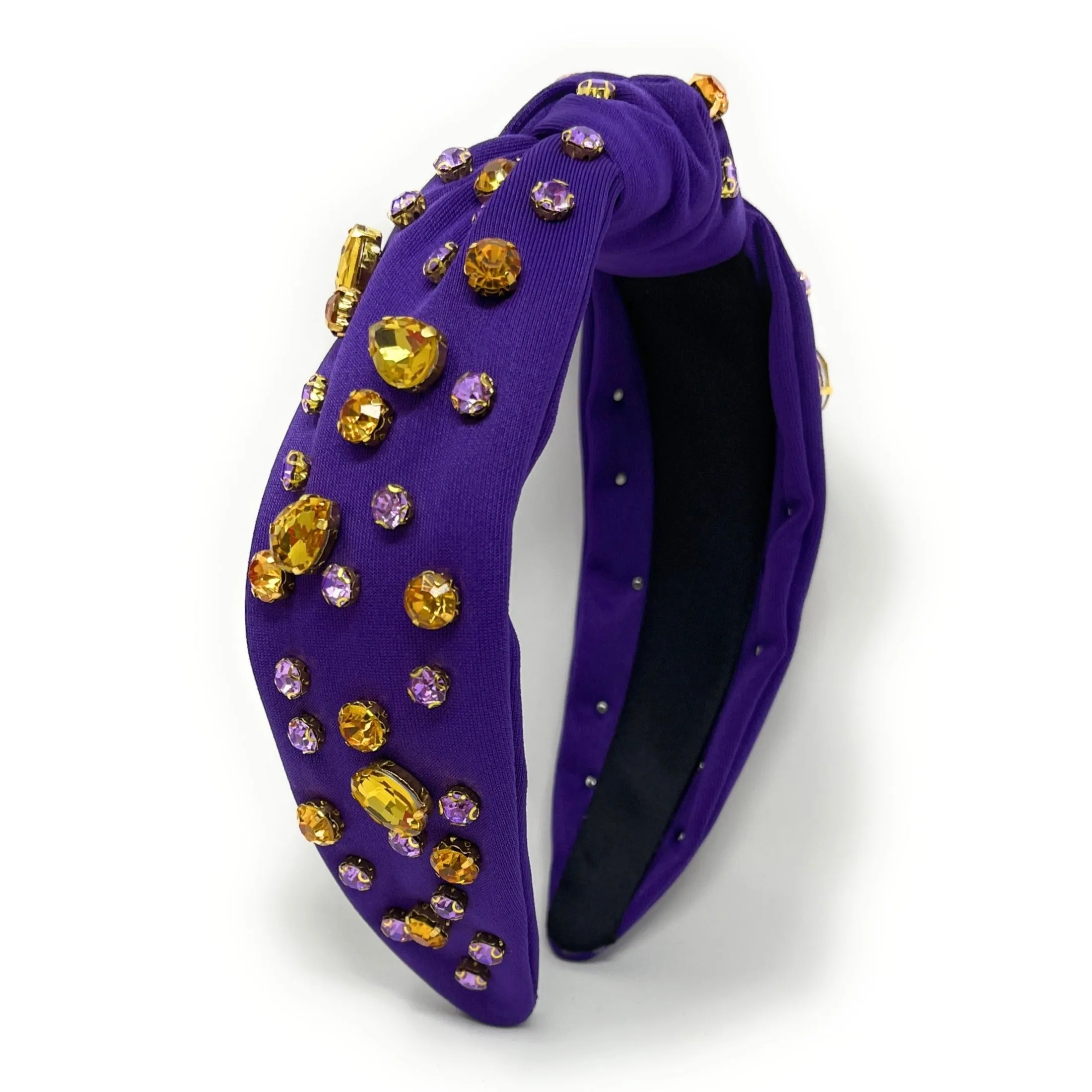 Purple Gold Knot Jeweled Headband