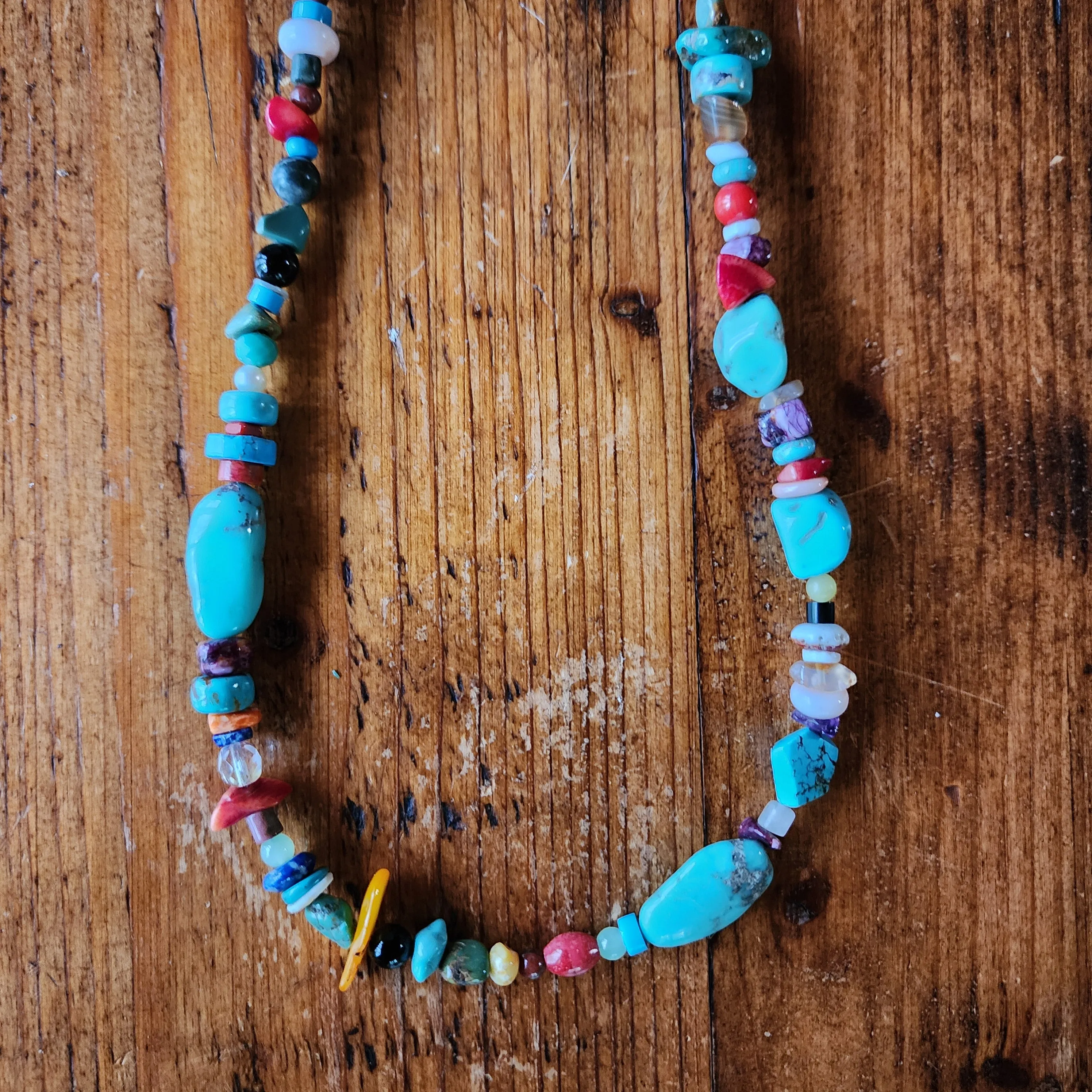 Rainbow of Stones Necklace - 18"