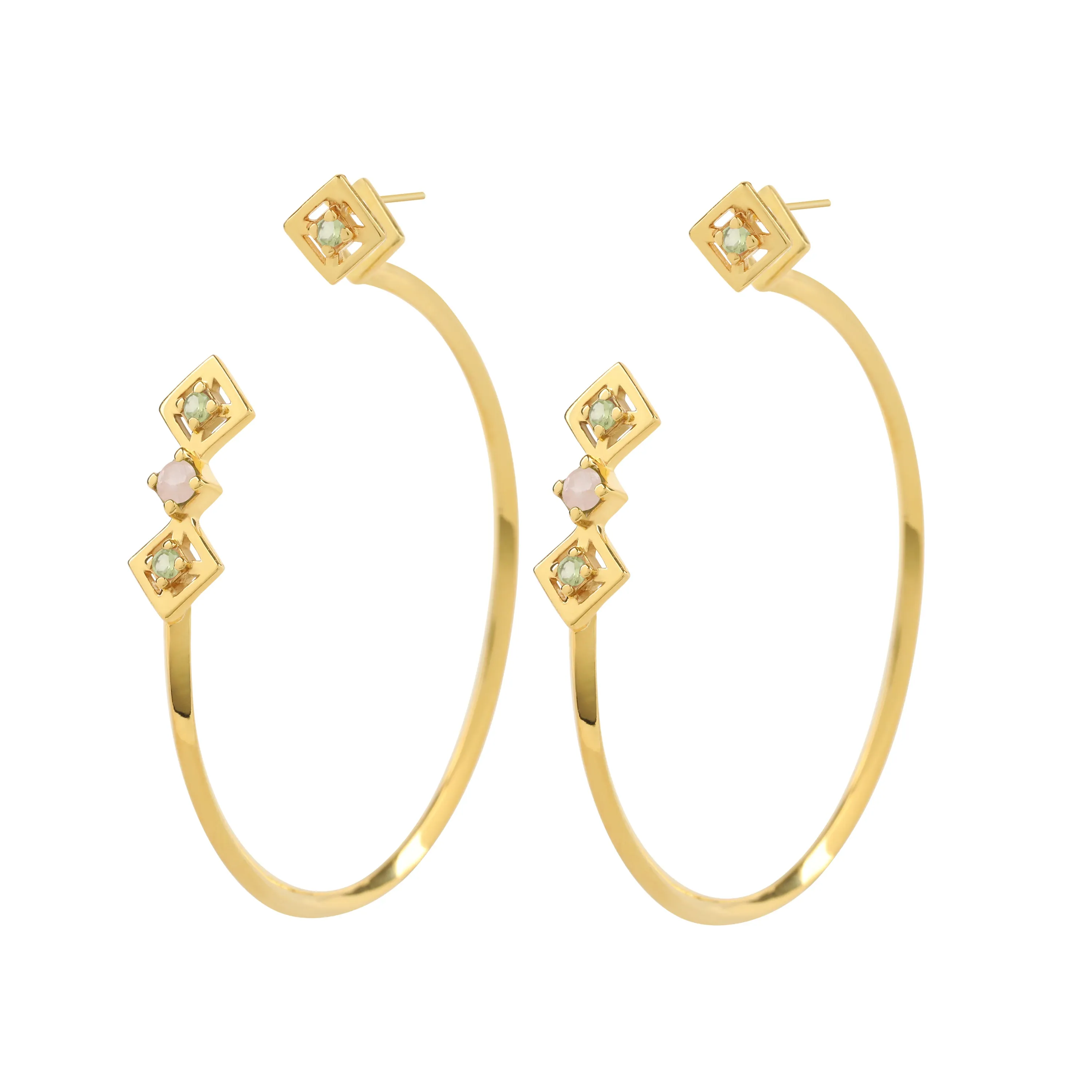 Reconceptions Two-Way Hoops - Gold - Green