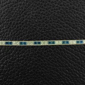 Sapphire & Diamond Tennis Bracelet