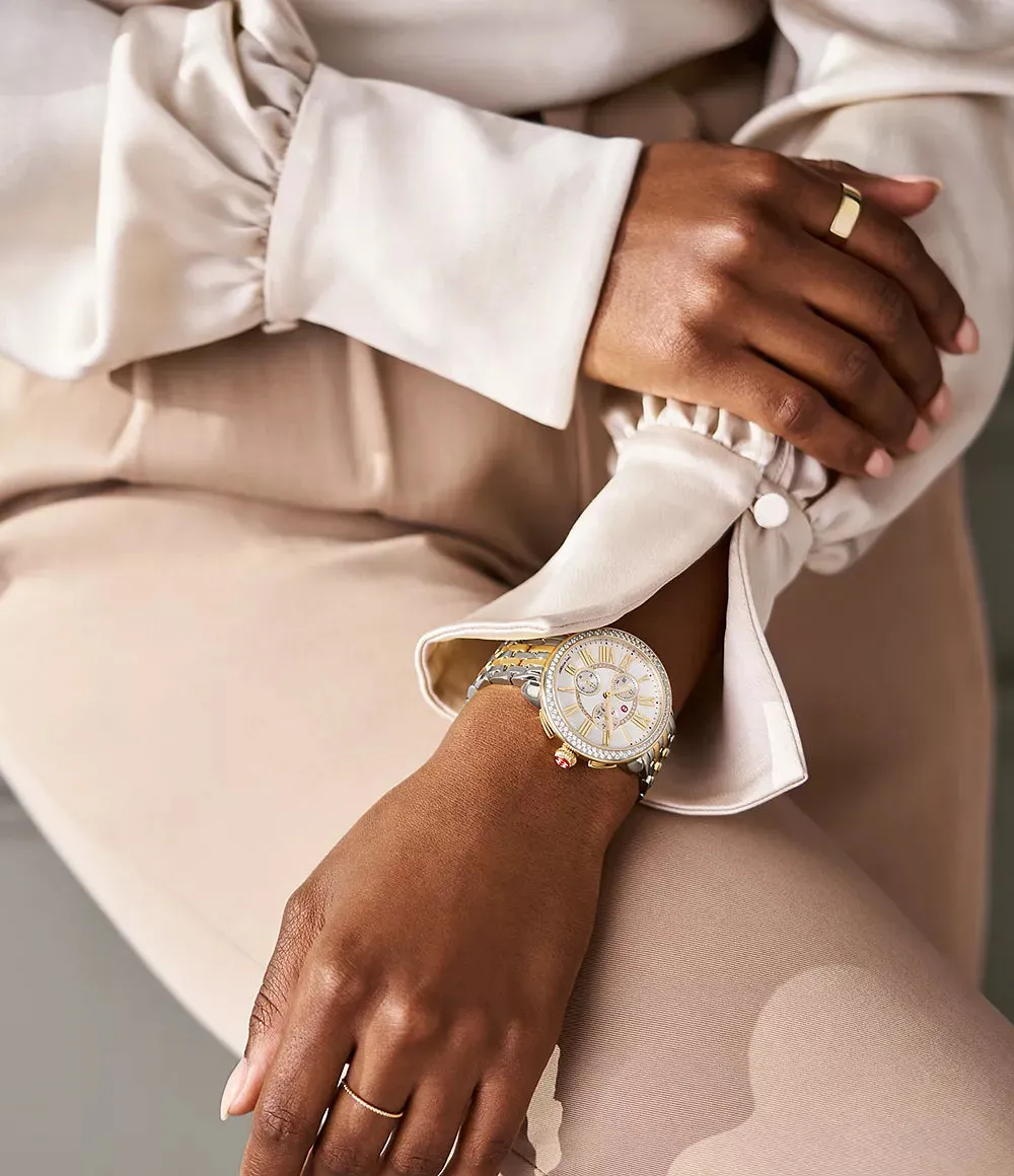 Serein Two-Tone 18K Gold-Plated Diamond Watch MWW21A000069