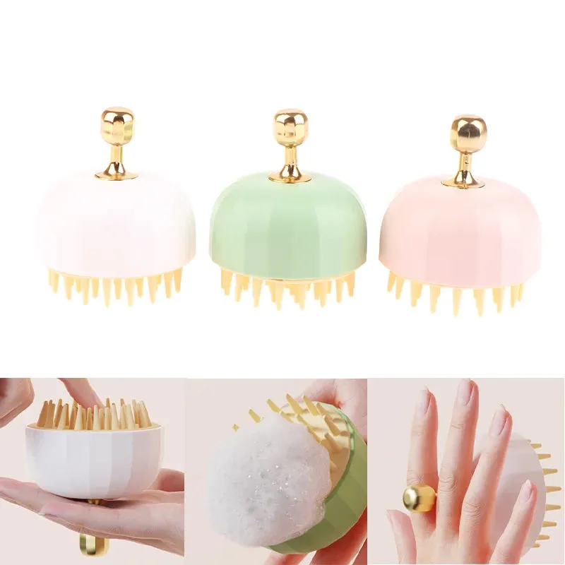 Silicone Shampoo Scalp Hair Comb Massager Head Scalp Massage Brush Comb Hair Washing Shower Brush Bath