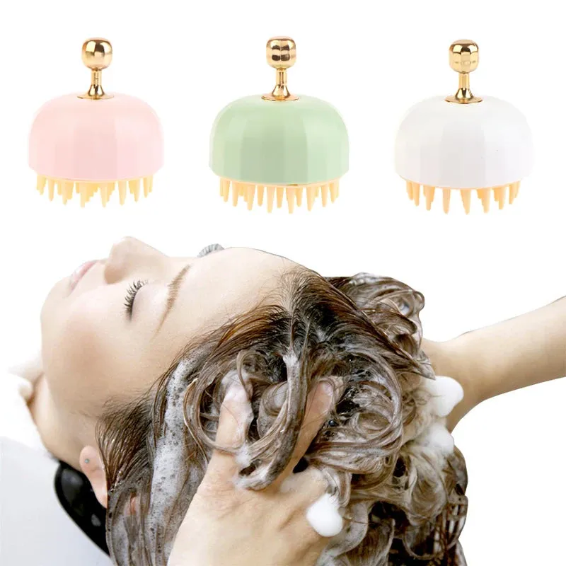 Silicone Shampoo Scalp Hair Comb Massager Head Scalp Massage Brush Comb Hair Washing Shower Brush Bath