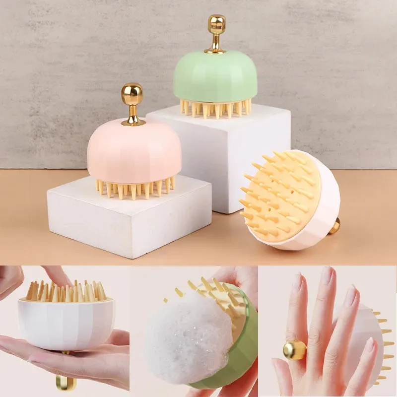 Silicone Shampoo Scalp Hair Comb Massager Head Scalp Massage Brush Comb Hair Washing Shower Brush Bath