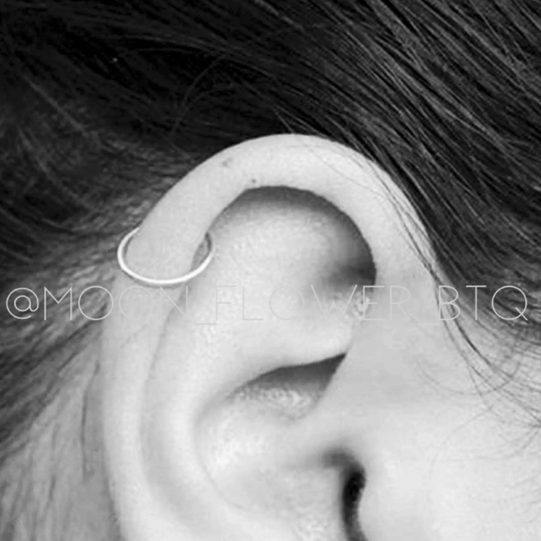 Small Silver Fixed Hoop Earrings 10mm