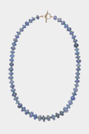 Strand Necklace, Tanzanite & Emerald