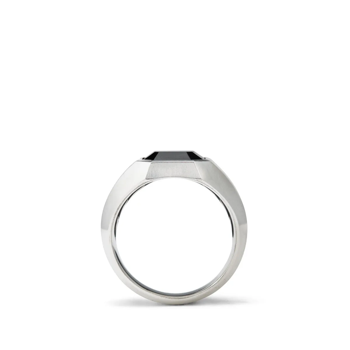 Streamline Signet Ring with Black Onyx