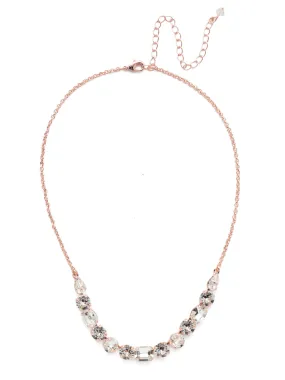 Tansy Half Line Tennis Necklace - NDQ14RGCRY