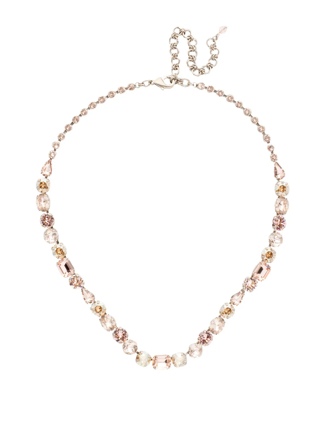 Tansy Line Necklace Tennis Necklace - NDQ13ASSBL