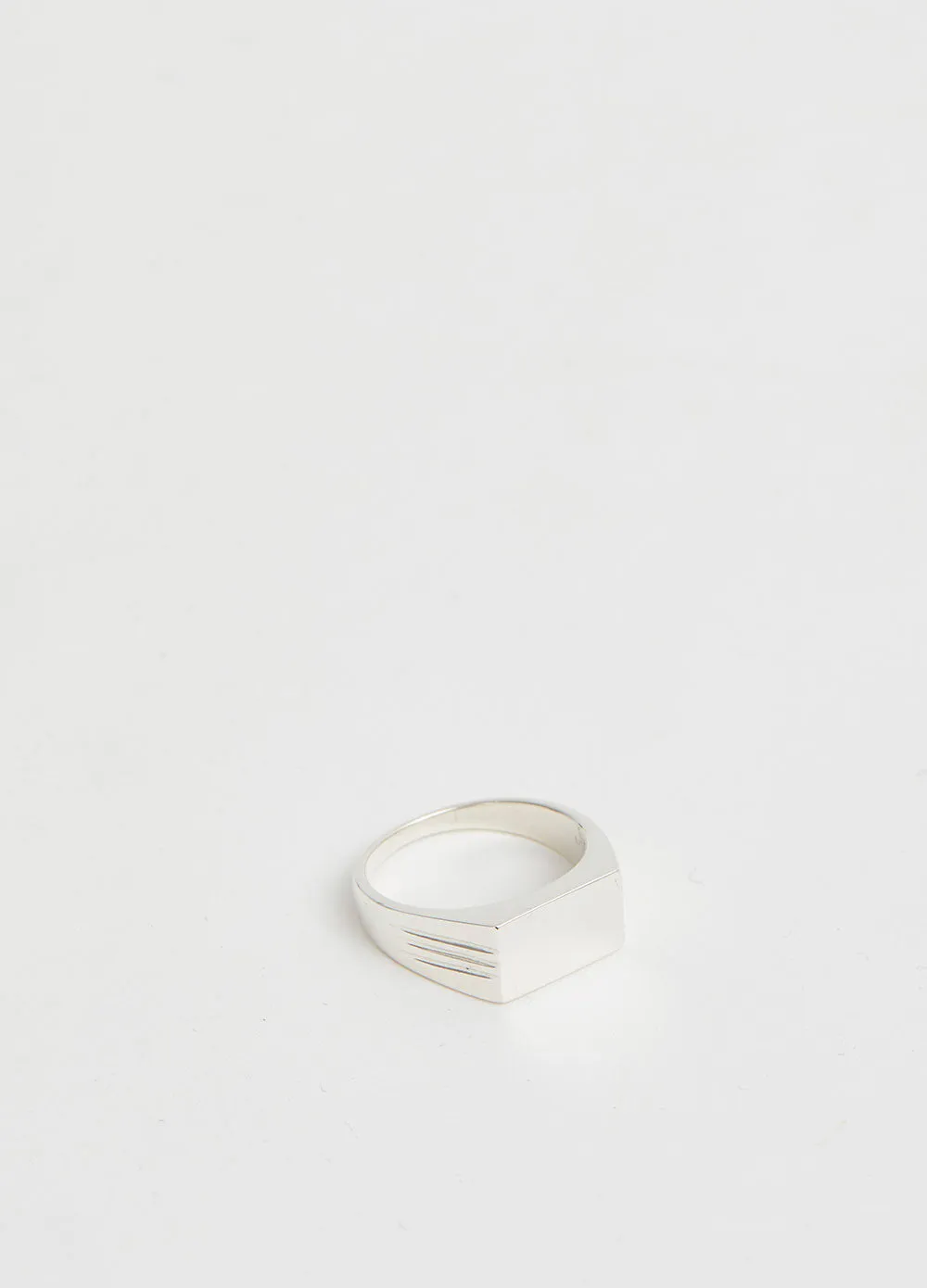 Three Line Signet Ring