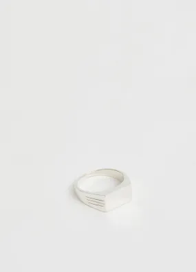 Three Line Signet Ring