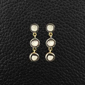 Triple Diamond Dangle Earrings