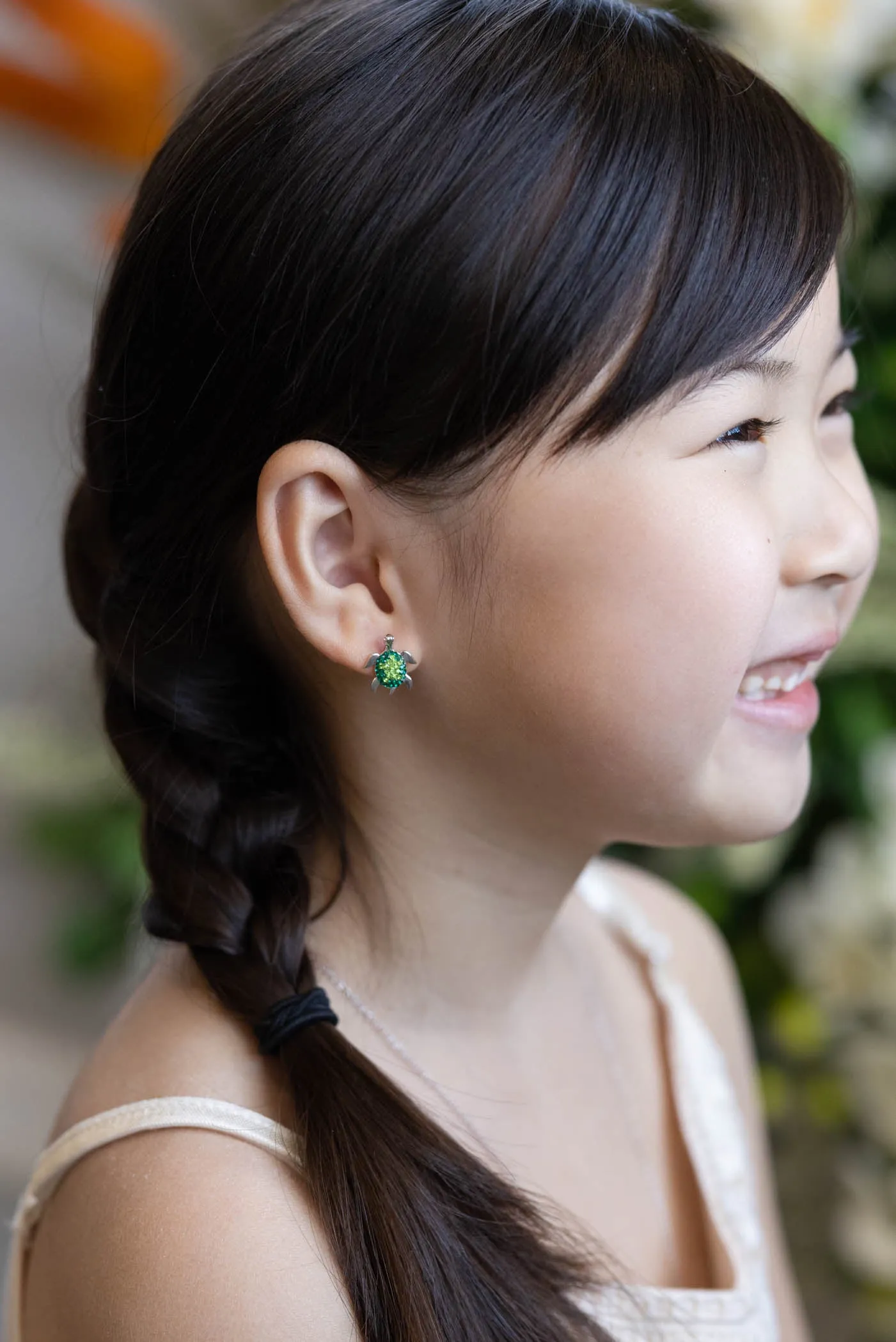 Turtle Crystal Sterling Silver Earrings