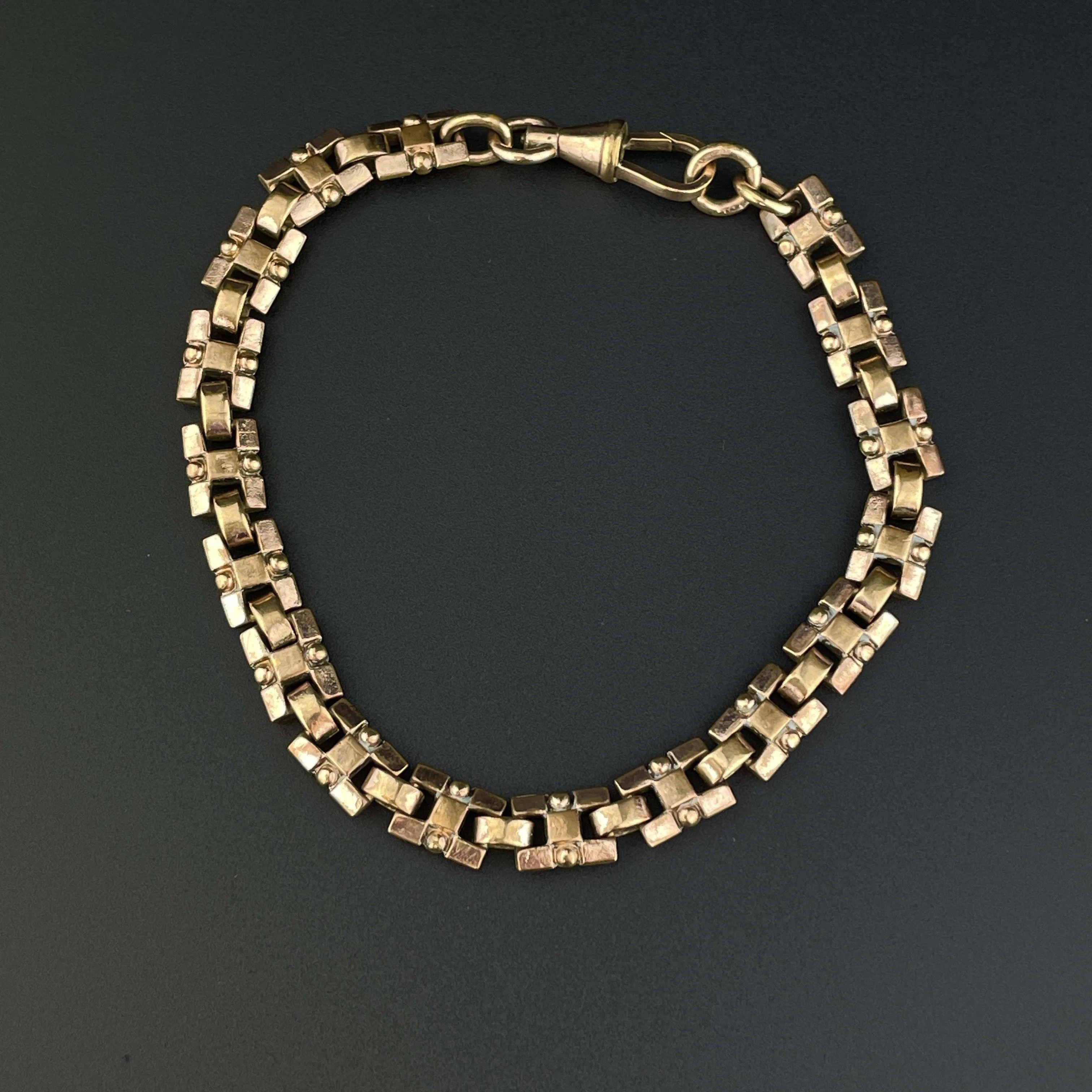 Vintage Rolled Gold Edwardian Pocket Watch Chain Bracelet
