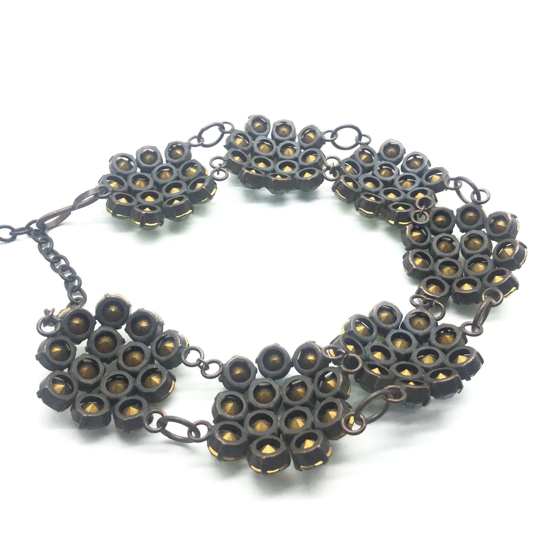 Vintage YSL Blue/Green Crystal Necklace Set