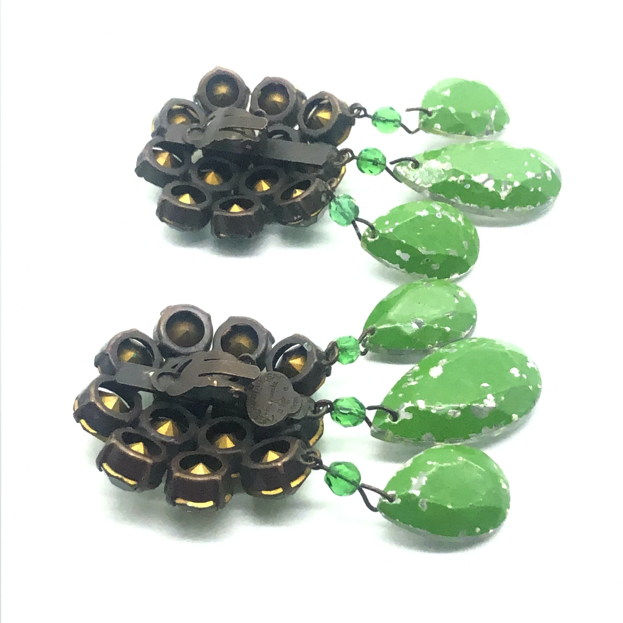 Vintage YSL Blue/Green Crystal Necklace Set