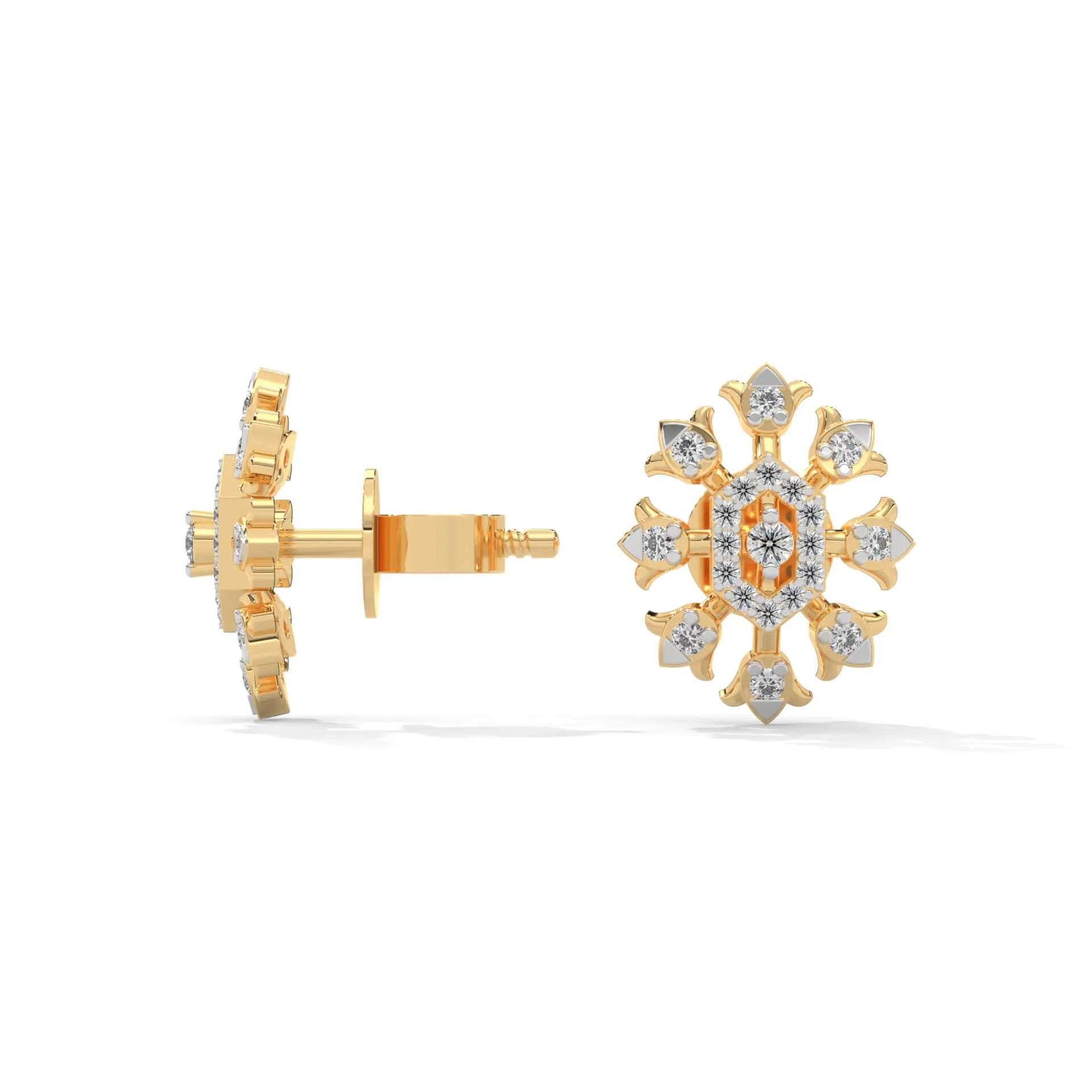 Violet Silver Earrings for Women | 22KT Gold Vermeil